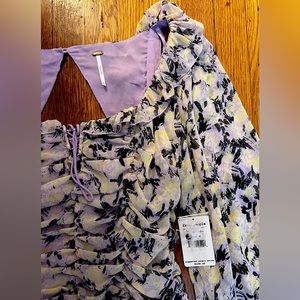 FREE PEOPLE - Ruched Ballon Sleeve Blouse